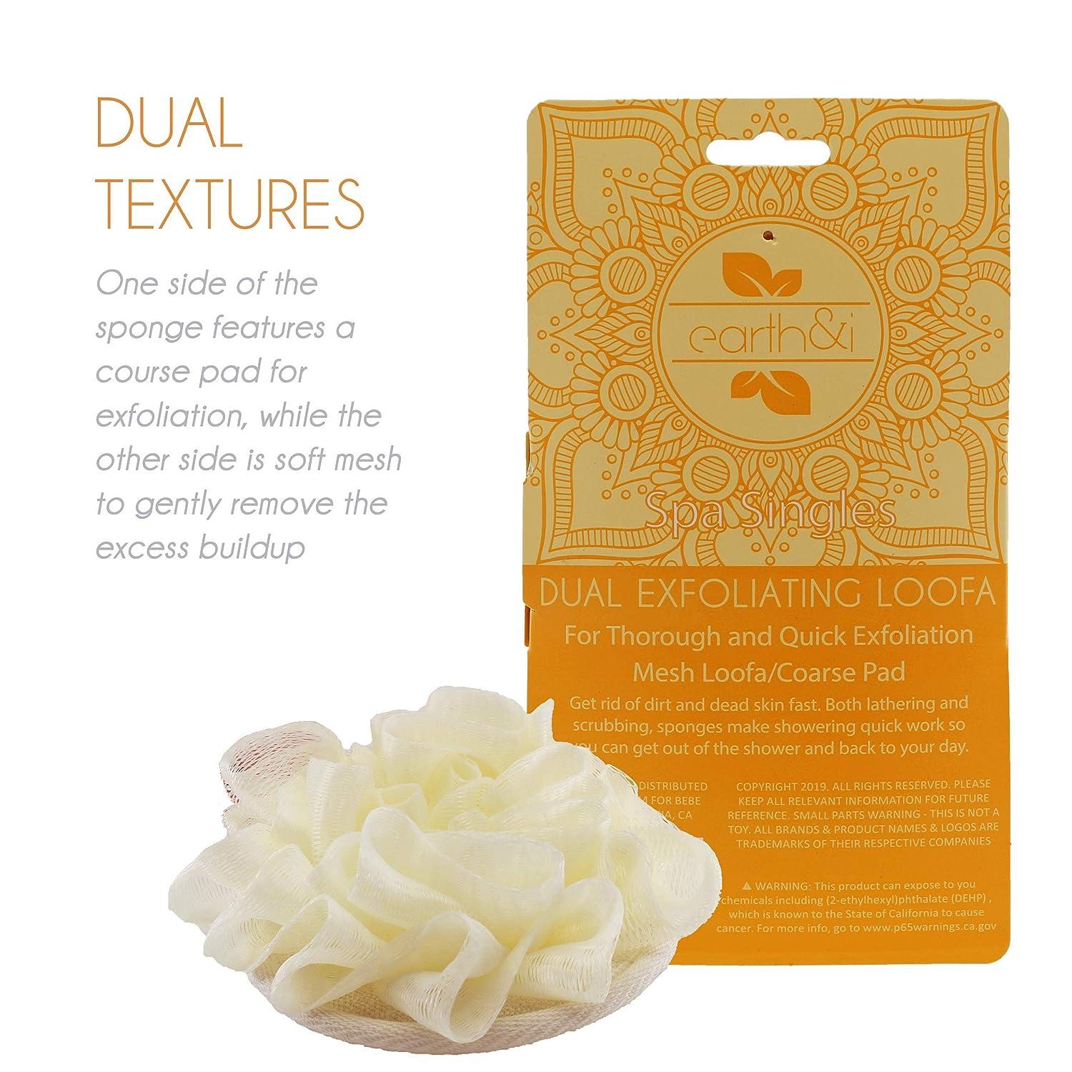 Earth & I Dual Exfoliating Loofah Sponge - Fast & Effective Deep Cleaning |  Buy Now with Express International Delivery