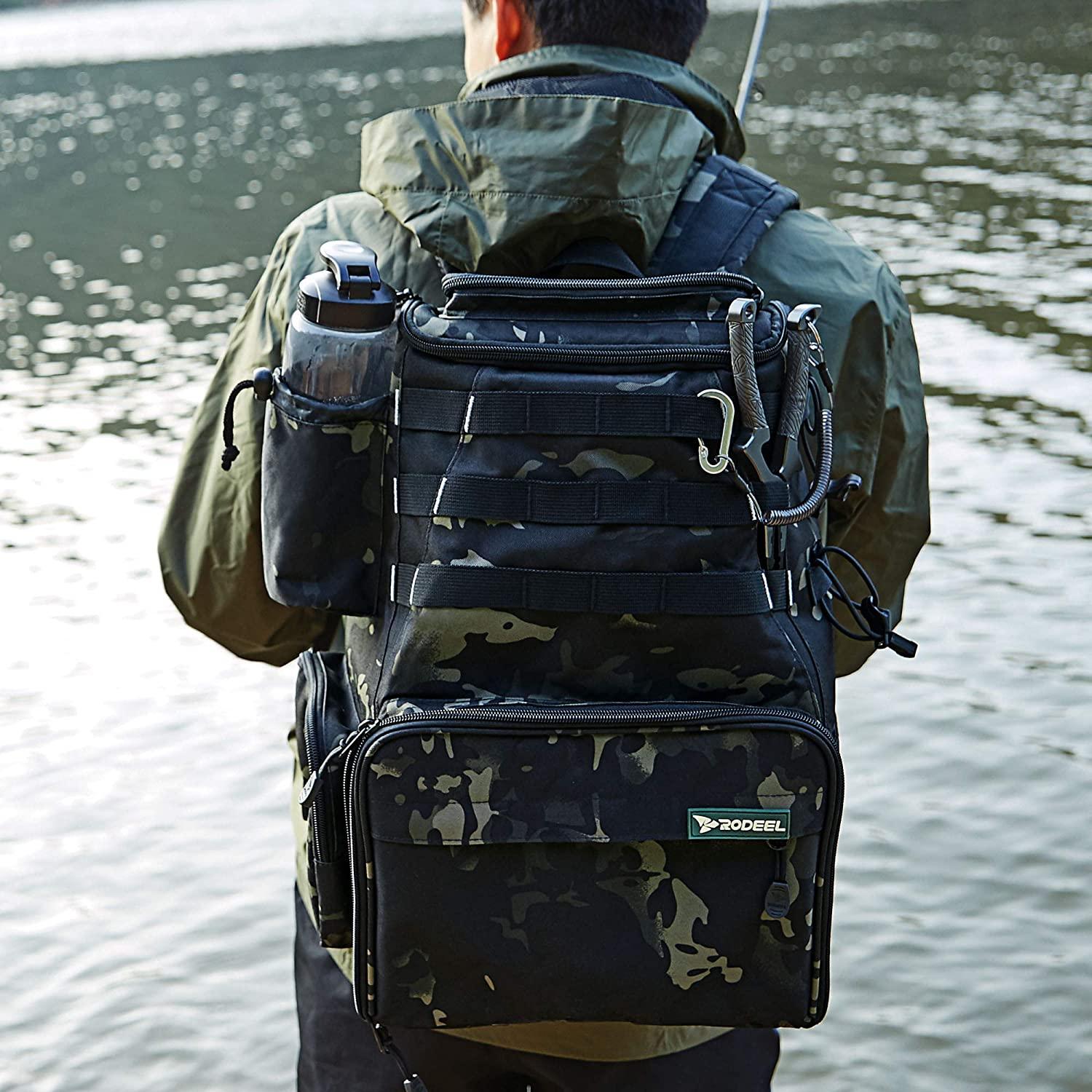 BirdinBag – Rodeel Fishing Tackle Backpack: 2 Rod Holders, 4