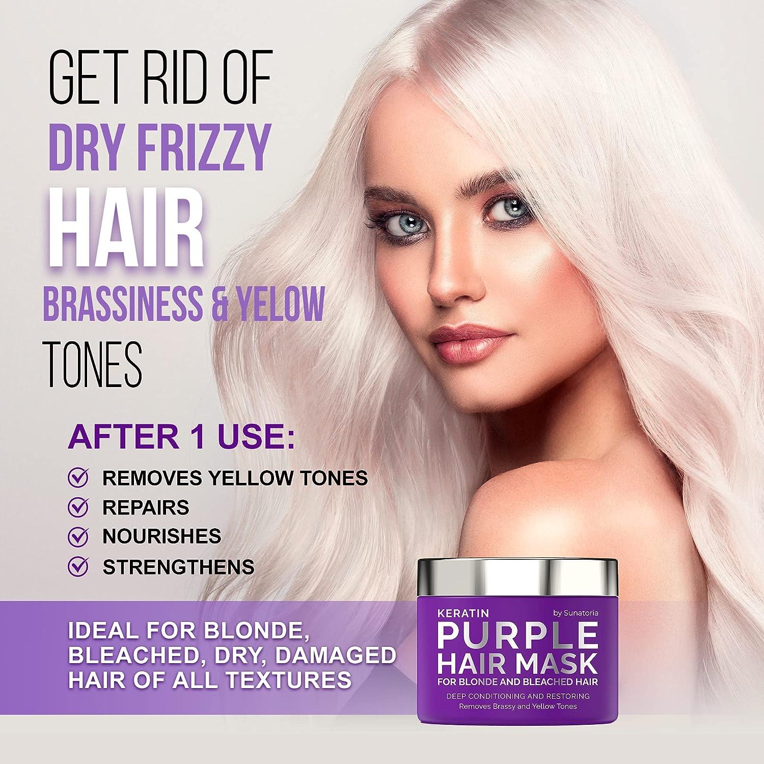 SUNATORIA Keratin Purple Hair Mask Professional Treatment for Repair