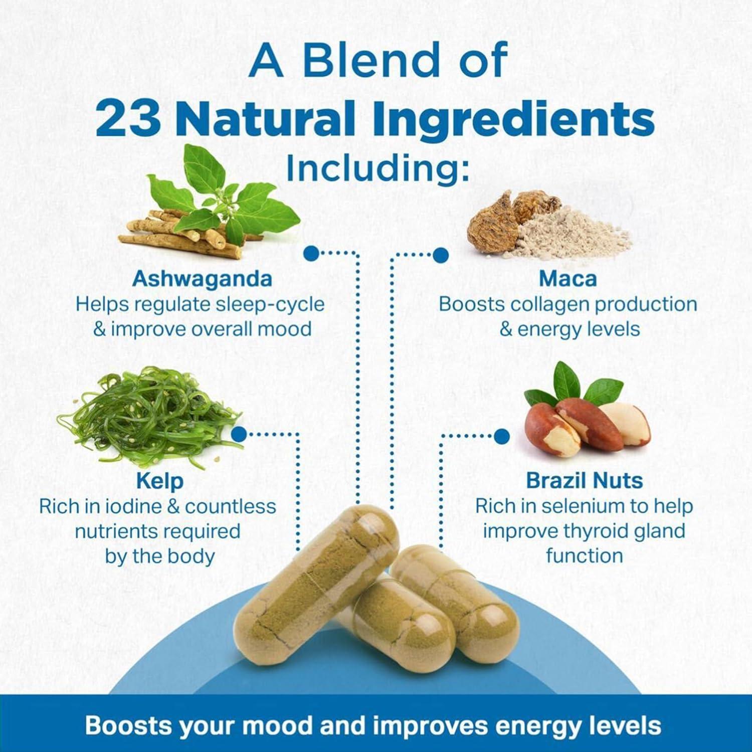 Strength & Spices Natural Thyroxine Thyroid Support Supplement for