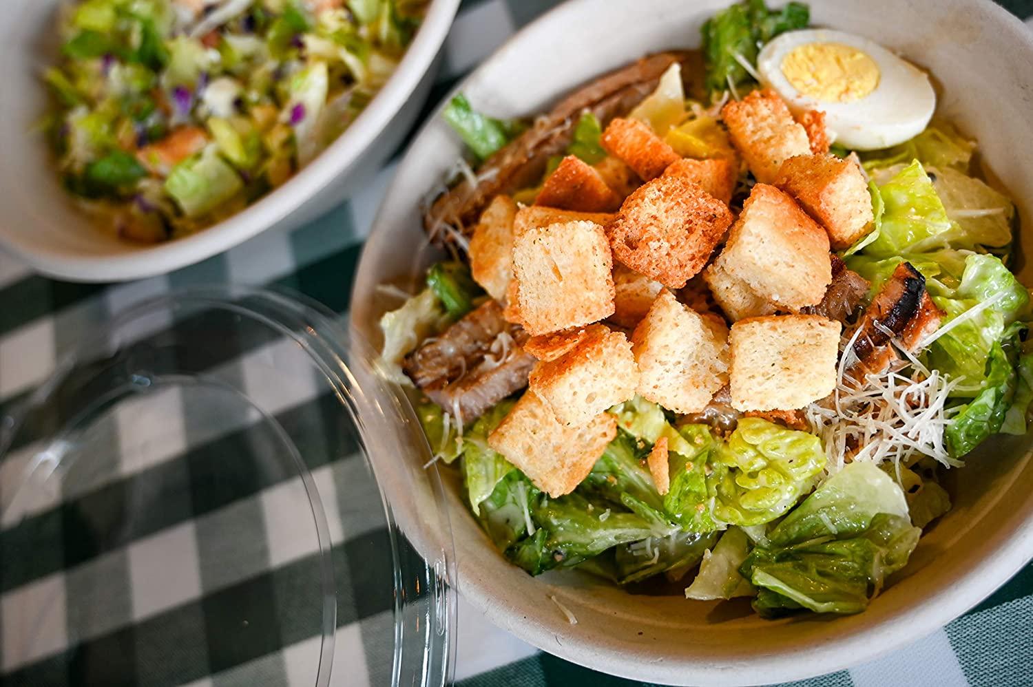 100 Compostable Paper Bowls 32oz 50 Pack Soup Bowls, Pasta Bowls