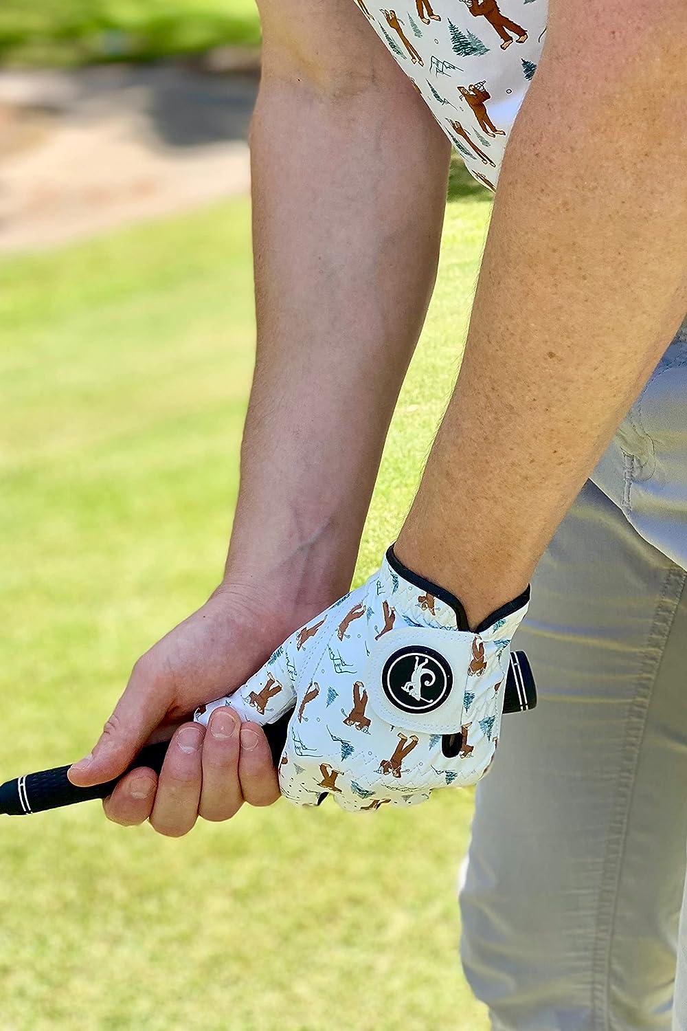 Chameleon Golf Mens Golf Glove Crazy Golf Gloves Leather Golf