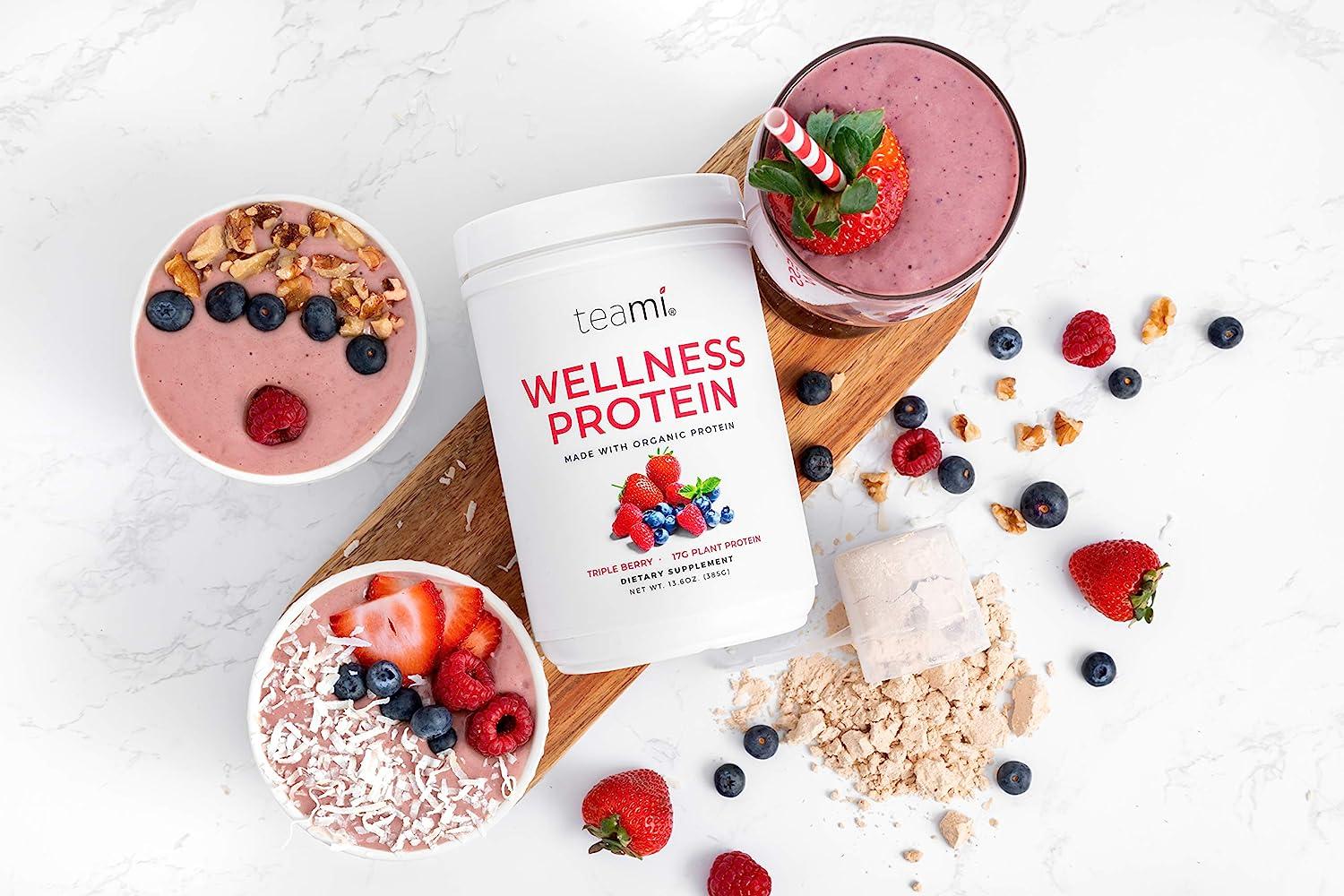 Teami Vegan Protein Powder with Organic Ingredients Smooth Plant