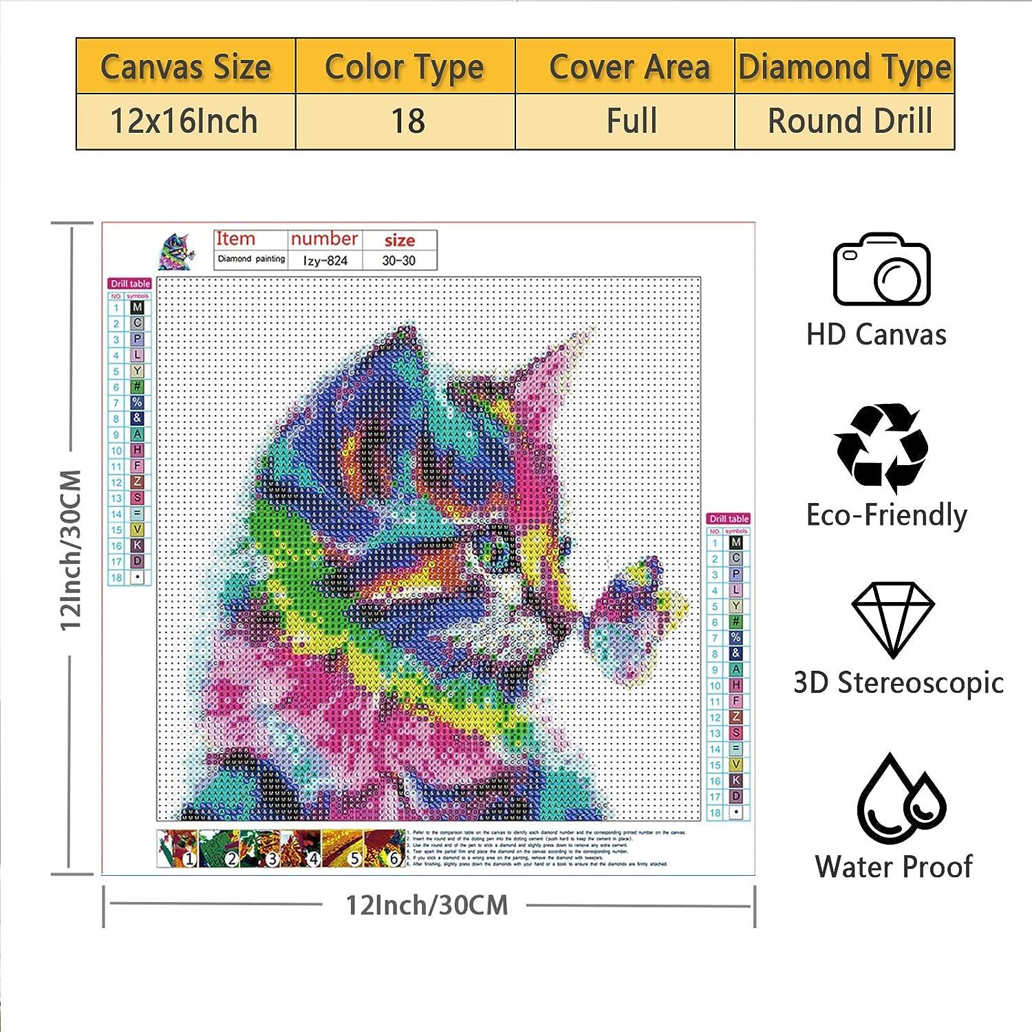  5D DIY Diamond Painting Kit 2 Pack Flower Full Drill by Number  Kits, Paint with Diamonds Clearance Craft Embroidery Rhinestone Cross  Stitch Art Decor (12x16 inch)