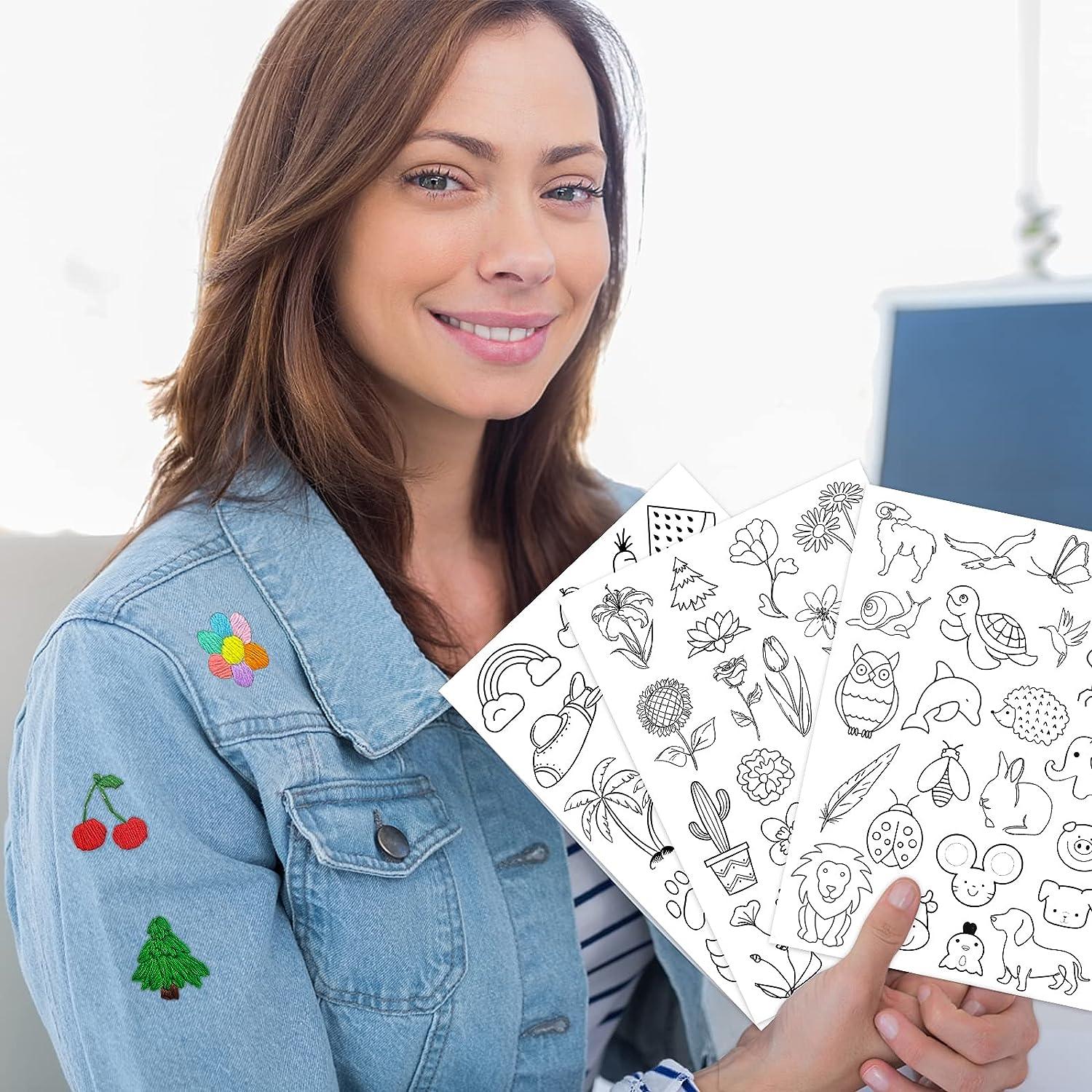 69 Pcs Stick and Stitch Embroidery Designs Paper Sewing Stabilizers