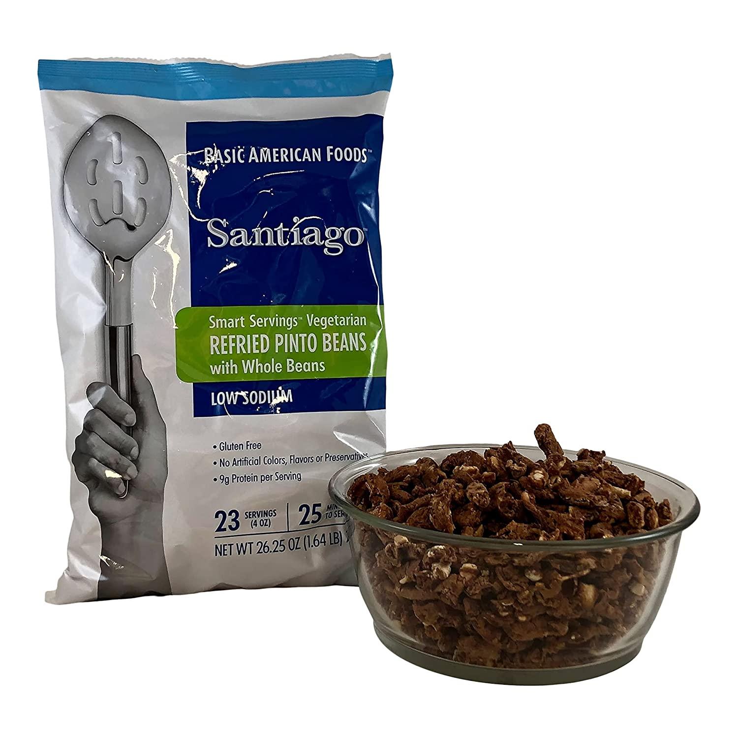 Santiago Low Sodium Dehydrated Vegetarian Refried Beans with Whole