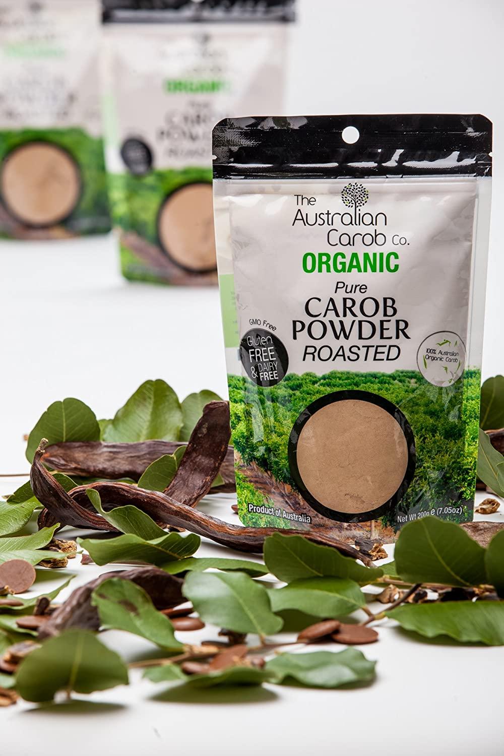 ORGANIC AUSTRALIAN CAROB CO. PREMIUM ROASTED CAROB POWDER, RESEALABLE