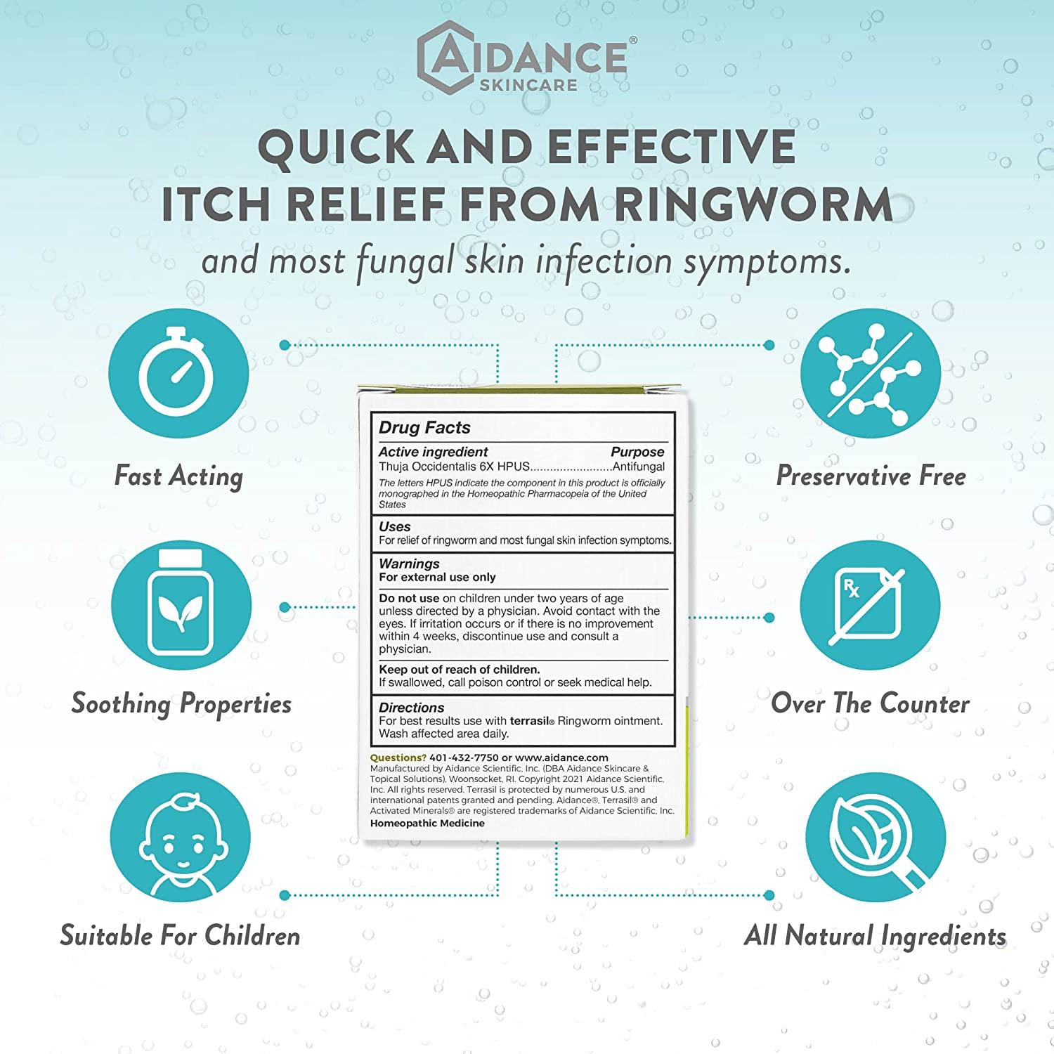 Terrasil Ringworm Soap Natural Antifungal Bar for Gentle Itch Relief