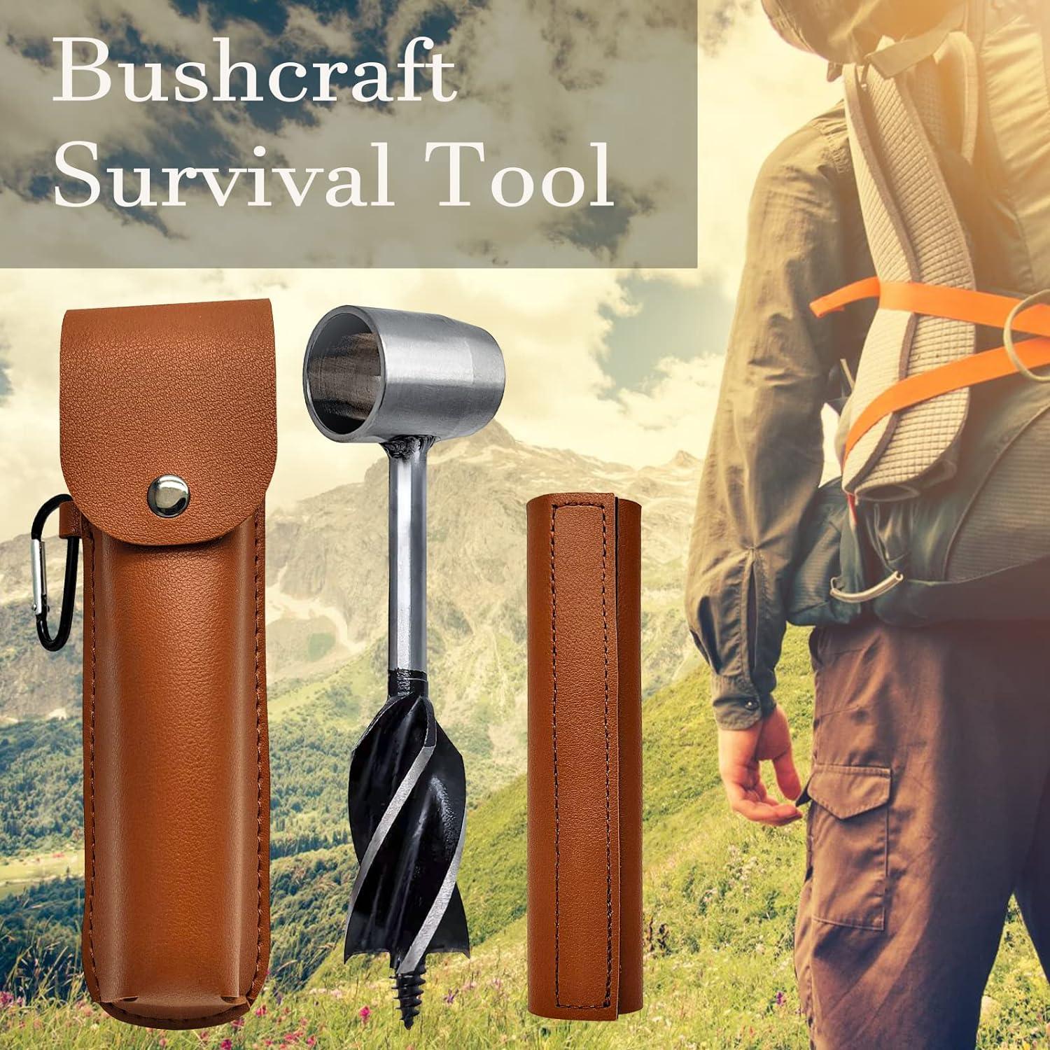 Bushcraft Survival Tool Auger Drill Bit Scotch Eye Wood Auger Hand Auger  Wrench Wood Drill Peg and Manual Hole Maker Multitool for Camping  Survivalist Hikers Bushcrafting and Outdoor Backpacking