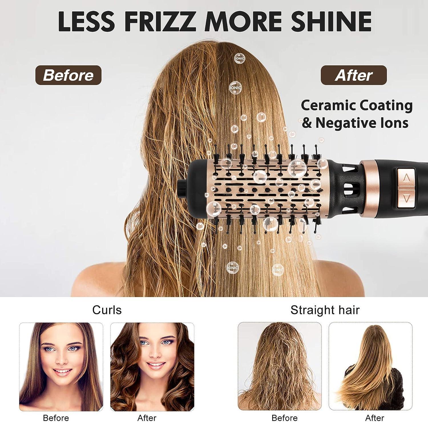 7 in 1 ceramic hair dryer rotating curling iron brush cheap