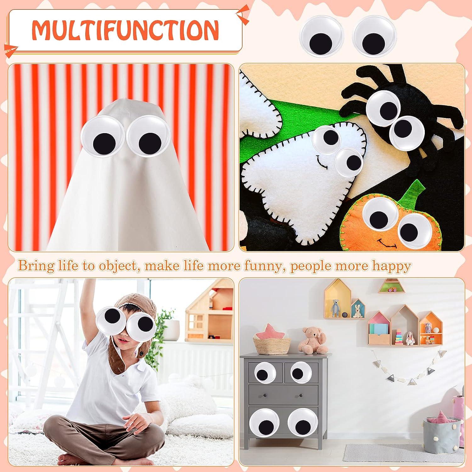 Cinvo 2.7 Inch Medium Googly Eyes Self Adhesive 7cm Big Wiggle Eyes Large  Sticky Eyes for Party Halloween Decor Door Christmas Trees Cleaning Robot  VR