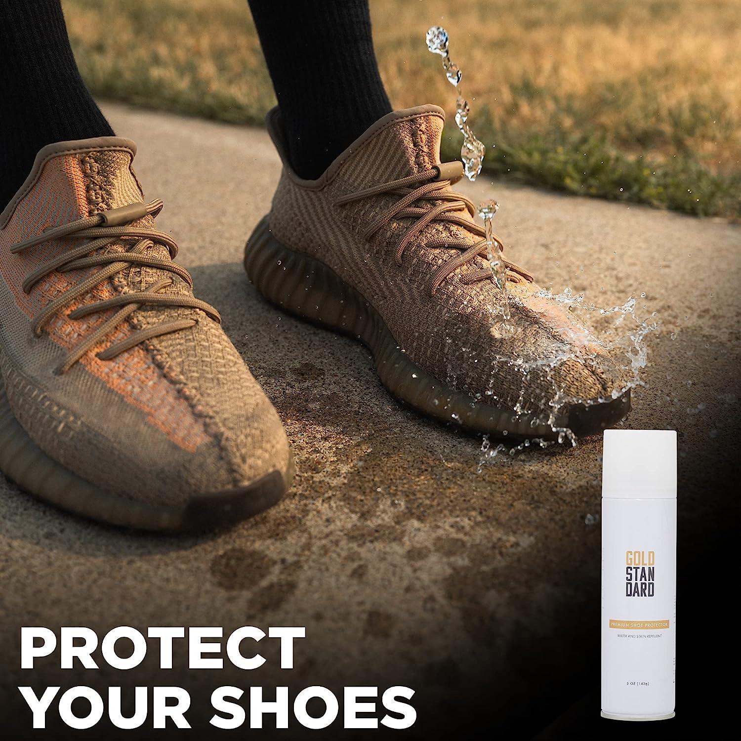 Gold Standard Premium Water-Repellent Shoe Protector Spray 5 Oz. Suede Shoe  Protector Spray Waterproof Formula Repels Water and Stains - Leather,  Nubuck, Suede, Canvas, White Sneaker Protector Spray