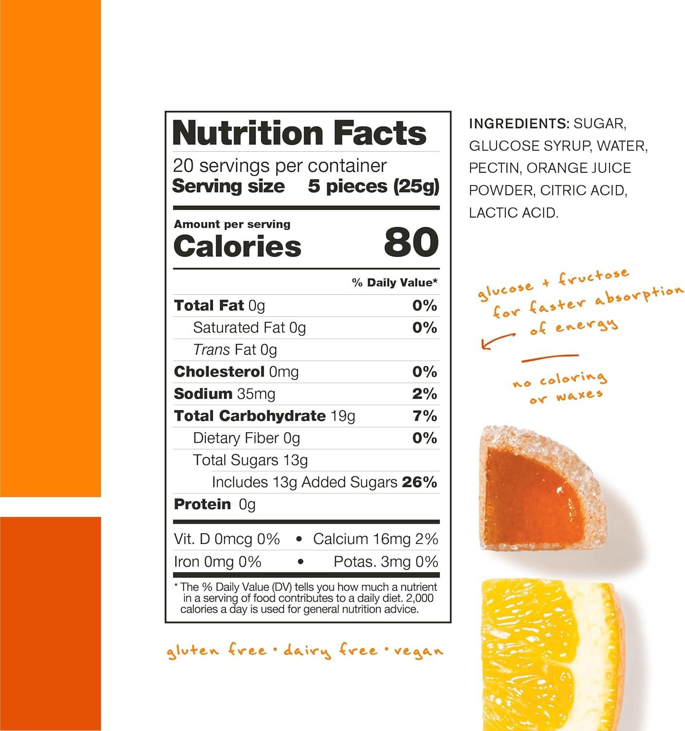 Skratch Labs Energy Chews - Vegan Gluten Free Energy Gummies For Running Cycling & Sports | Orange (10 Pack) - Energy Gel Alternative | Buy Now With Express International Delivery - View #9
