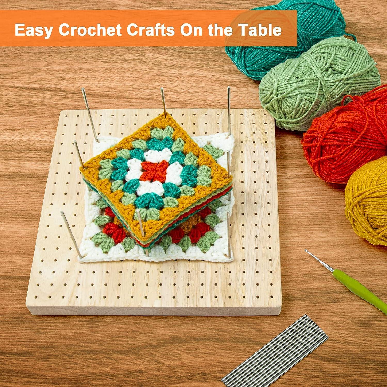 There are different ways to utilize a blocking board for #grannysquare, Crochet