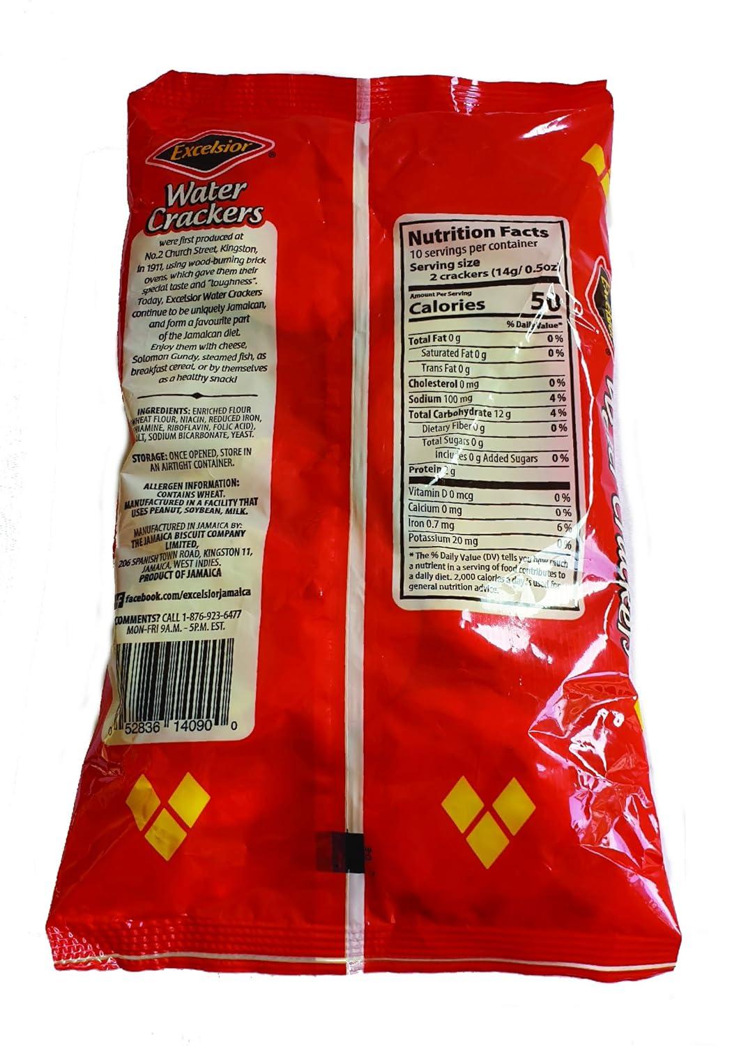 Excelsior Water Crackers 5.04oz Pack of Six (6 Pack)