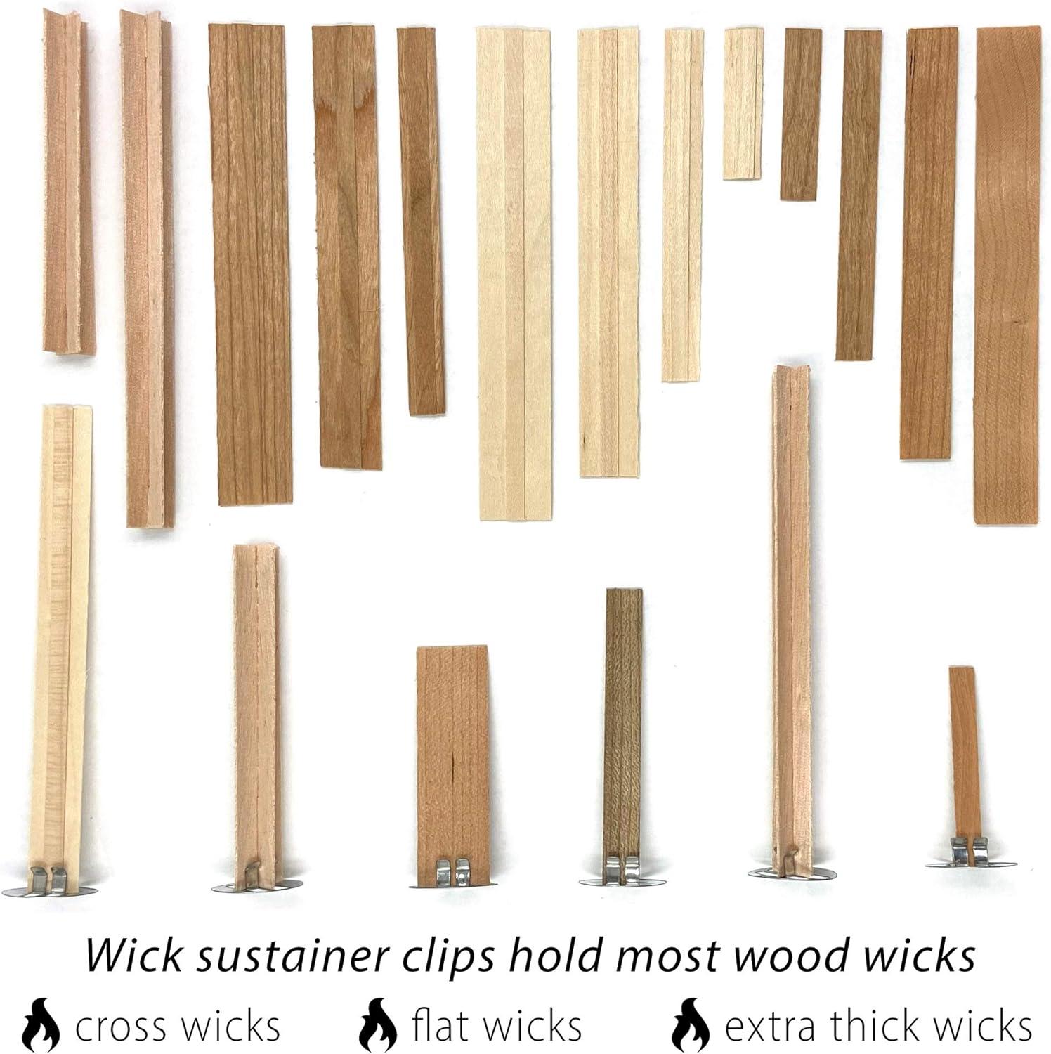 Universal Wood Wick Clips for Candles Sustainer Tabs Fit Most Wooden