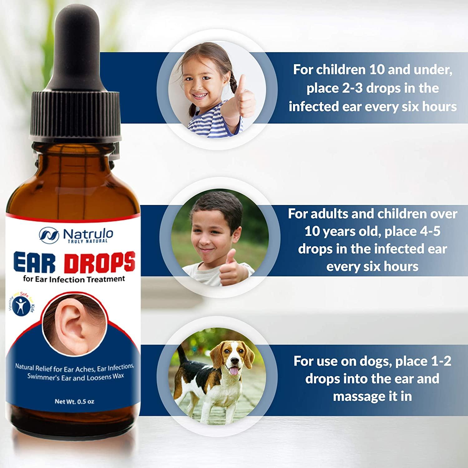 Organic Natural Ear Drops for Ear Infection Treatment Safe for Adult