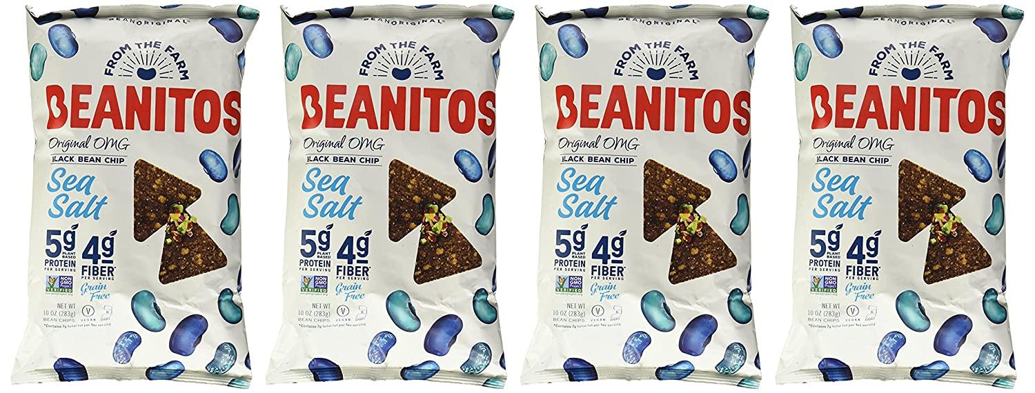 Beanitos Black Bean Chips Original Sea Salt (4 Pack) 10 oz Bag