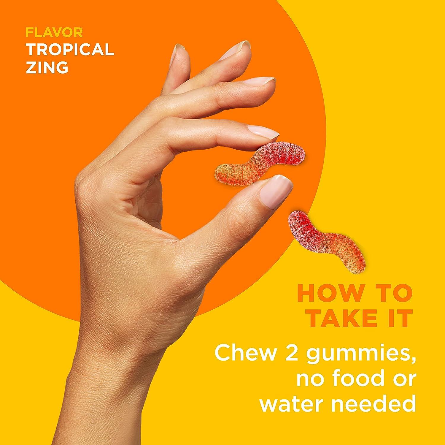 OLLY Hello Happy Gummy Worms, Mood Balance Support, Vitamin D, Saffron