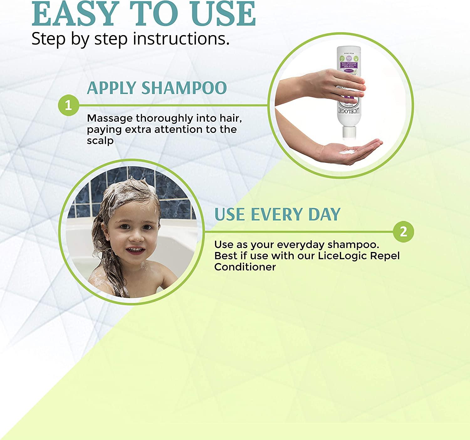 LiceLogic Natural LICEZYME Head Lice Prevention Shampoo Non Toxic