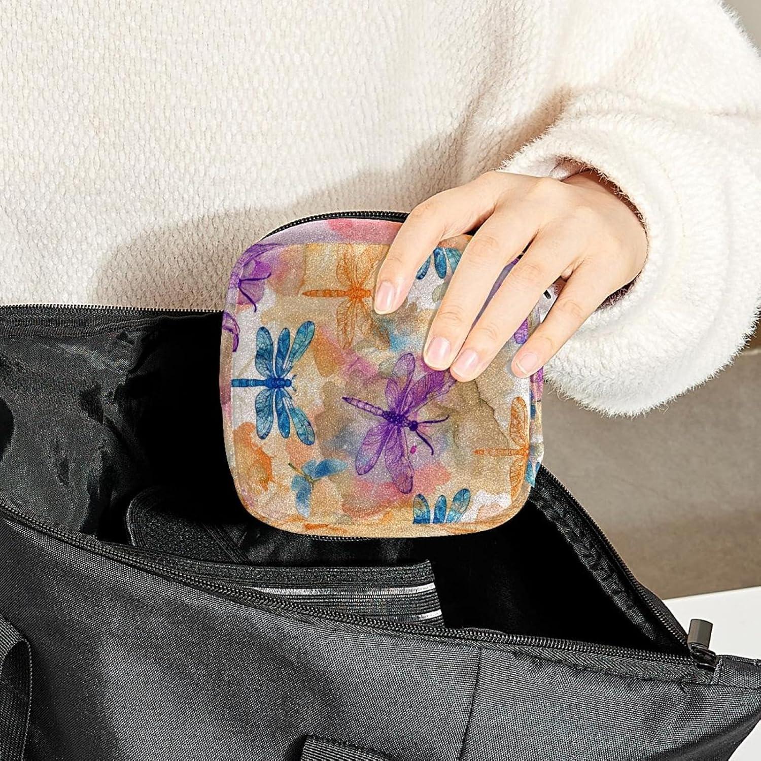 MuooouM Tropical Palm Butterfly Storage Bag for Women's Bandages