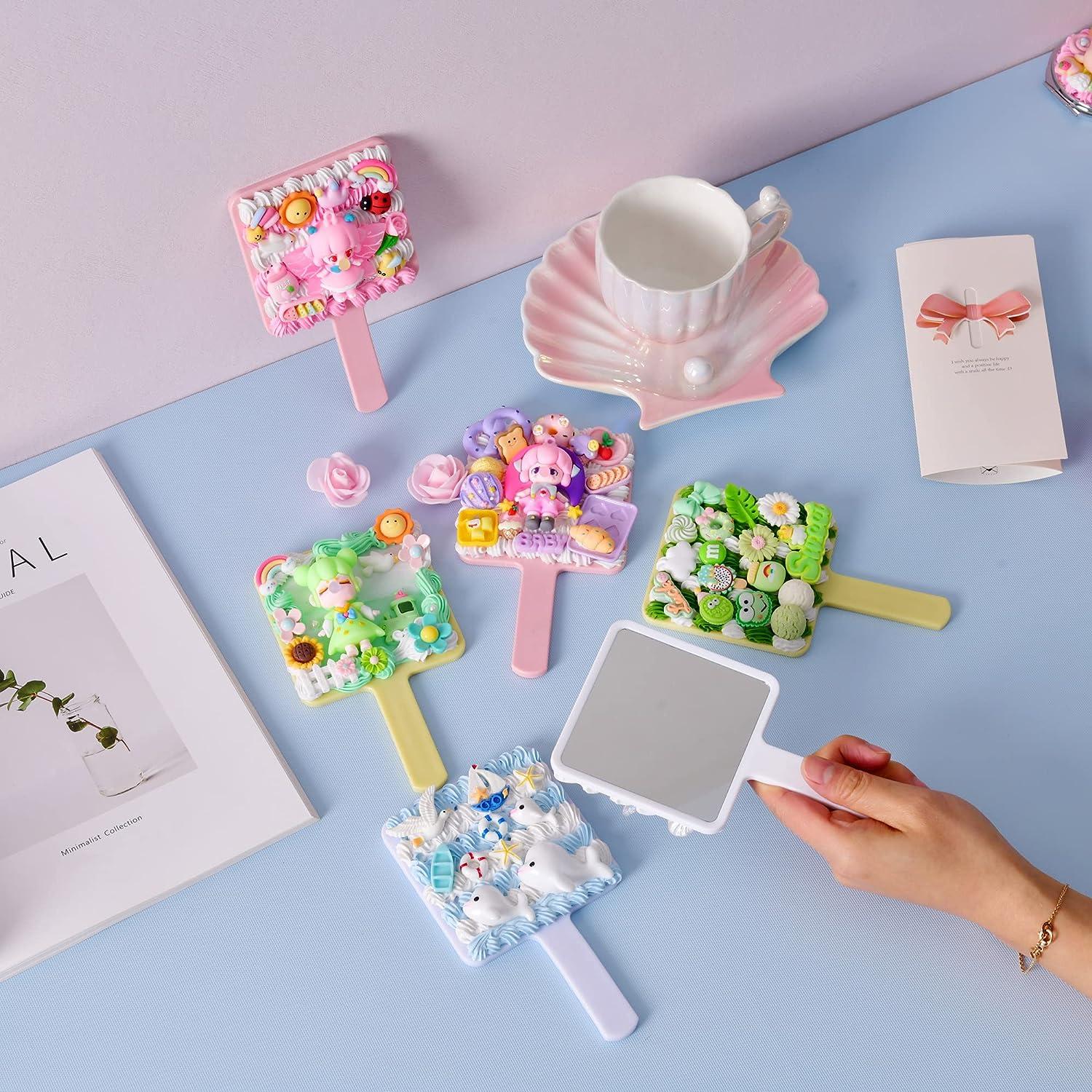 Aejvw Small Handheld Mirror Set Travel Makeup Compact Mirrors for