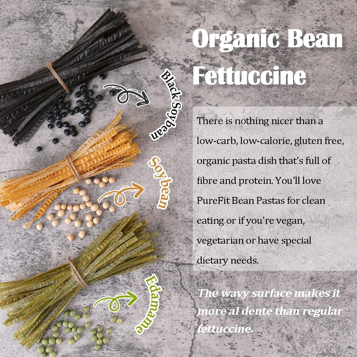 PureFit Black bean Fettuccine pasta, High Protein Pasta, Plant Based