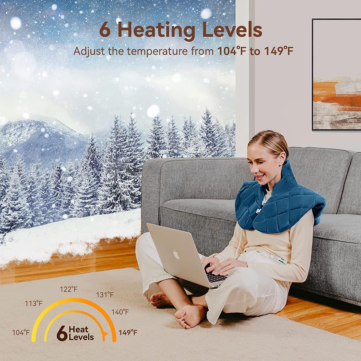 Weighted Heating Pad for Neck and Shoulders Pain Relief Haimmy 3lb