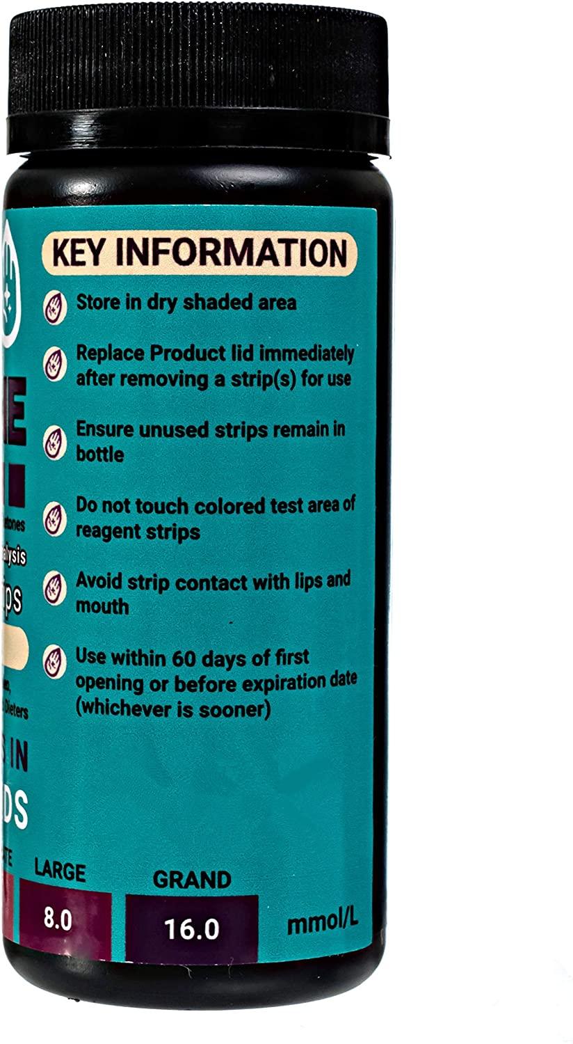HANDS ON HYGIENE Ketone Urinalysis Test Strips,150 Count, Ideal to Help