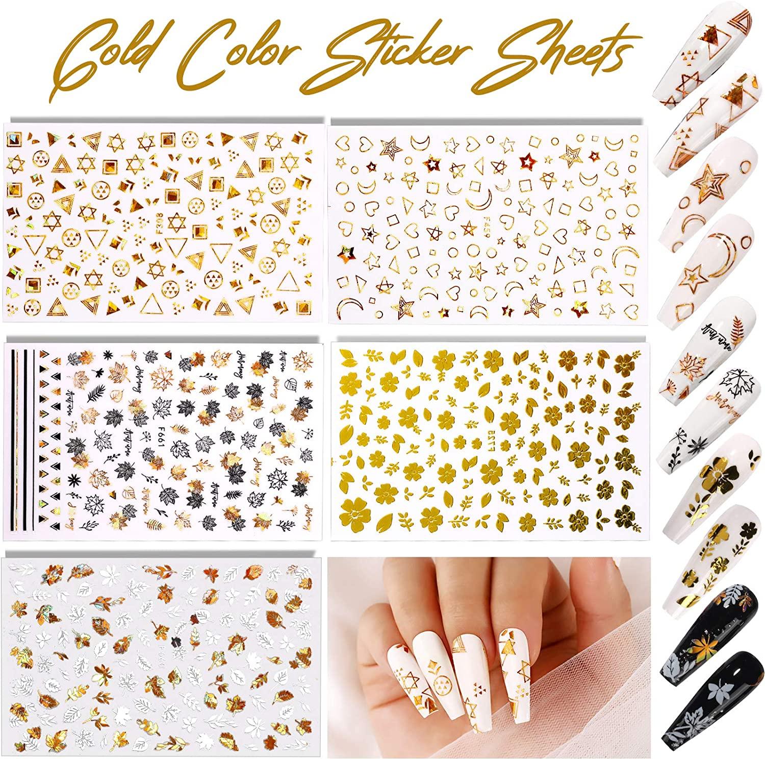 Fashion 3D Self-adhesive Nail Decals Flowers Butterfly Nail Sticker  Manicure Art | eBay
