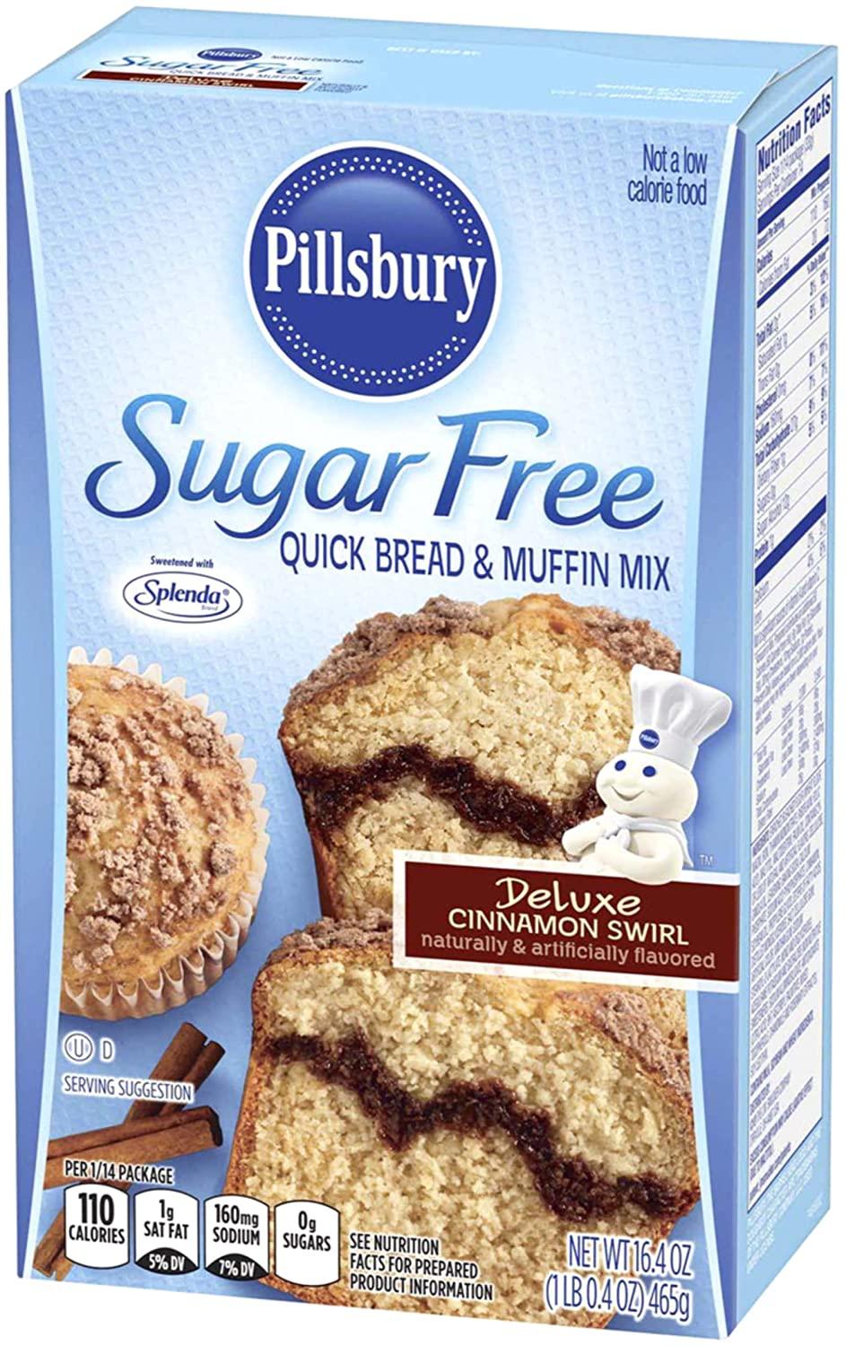 Pillsbury Sugar Free Deluxe Cinnamon Swirl Quick Bread & Muffin Mix 2