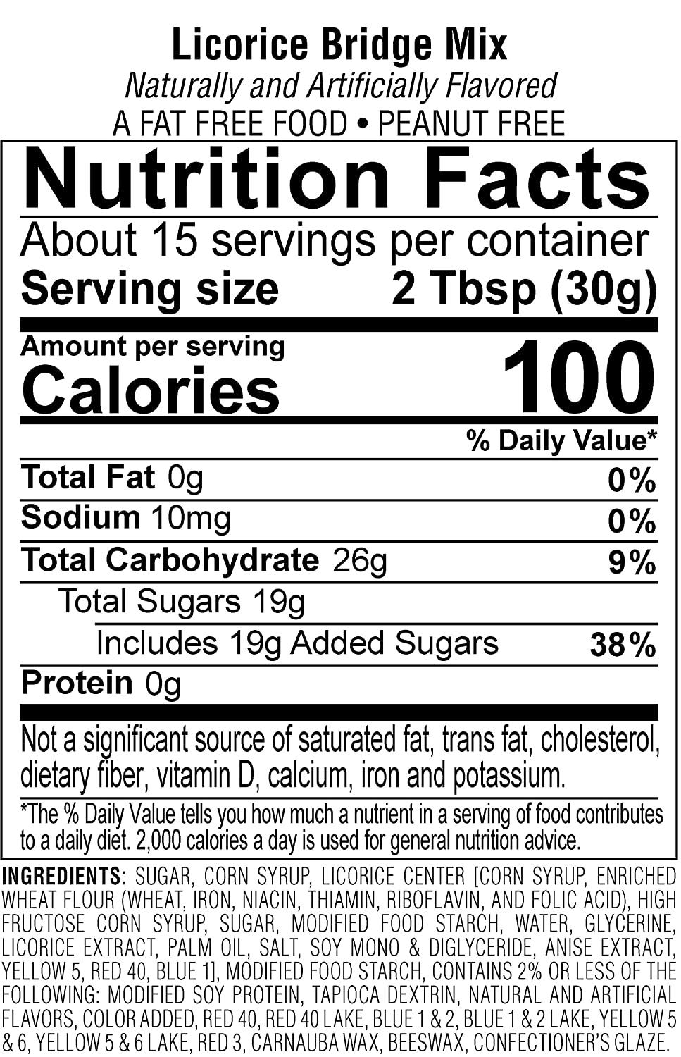 Jelly Belly Licorice Bridge Mix 1 Pound (16 Ounces) Resealable Bag