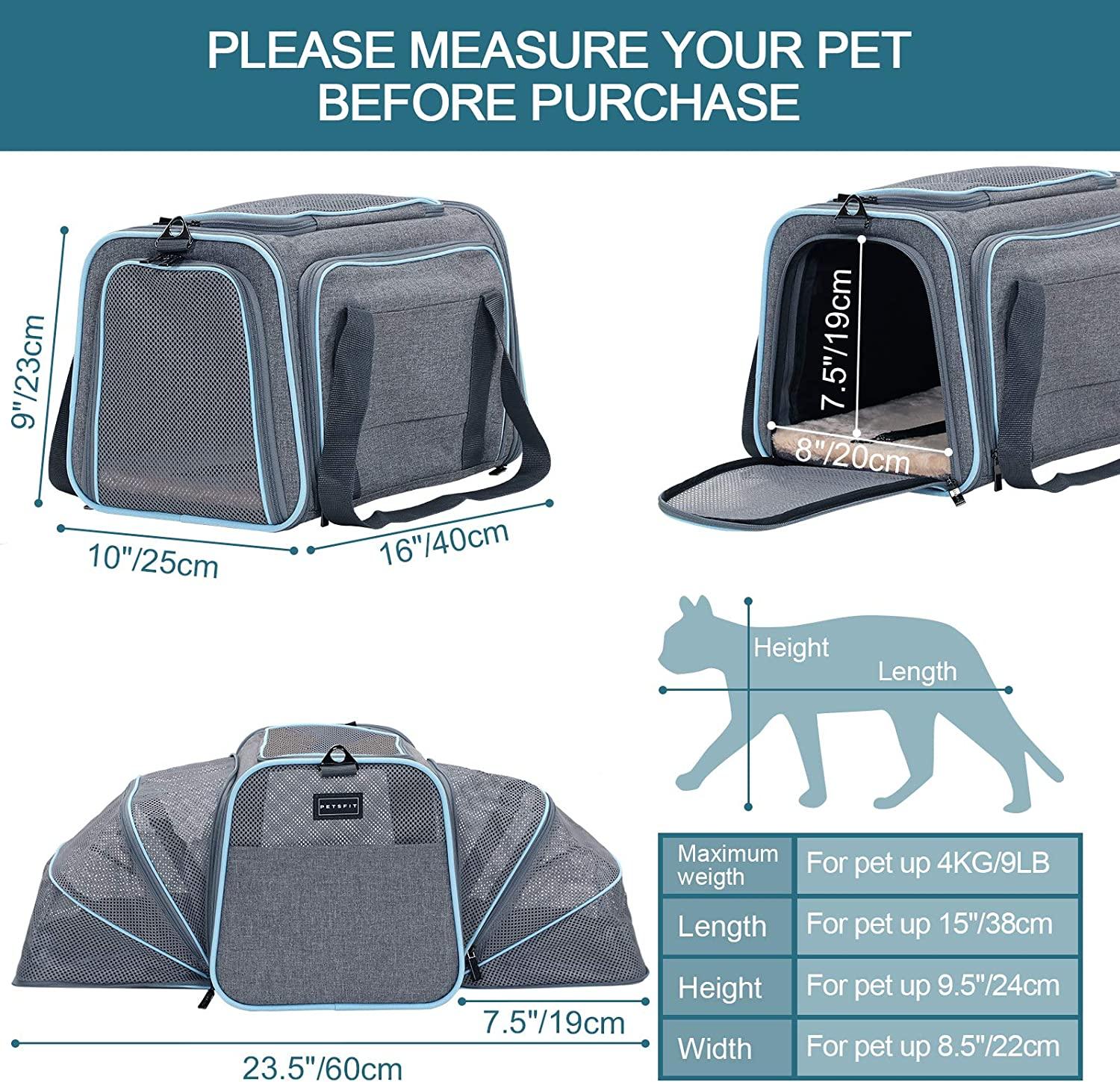 Pet Life 16.1-in x 9.5-in x 10-in Gray Collapsible Nylon Small Dog/Cat Bag  at