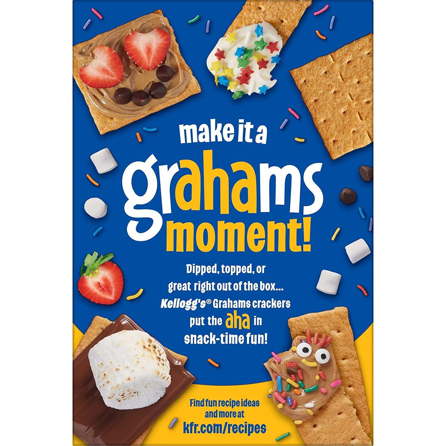 Kellogg's Grahams Crackers 15oz Box Original Easy Snacks