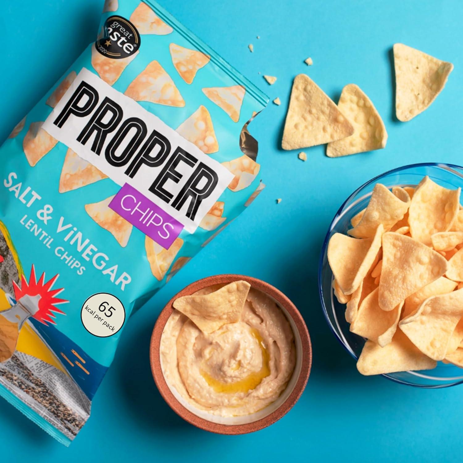 Gluten Free Lentil Crisps Multipack Pack of 2 x 32 Vegan Proper Chips