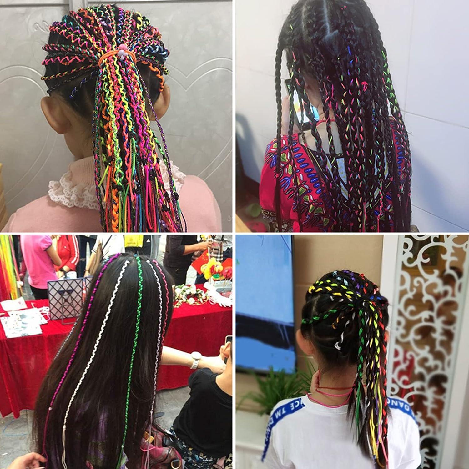 Colorful Hair Wrap String For Braids Hair Wrap Rope Braiding Hair