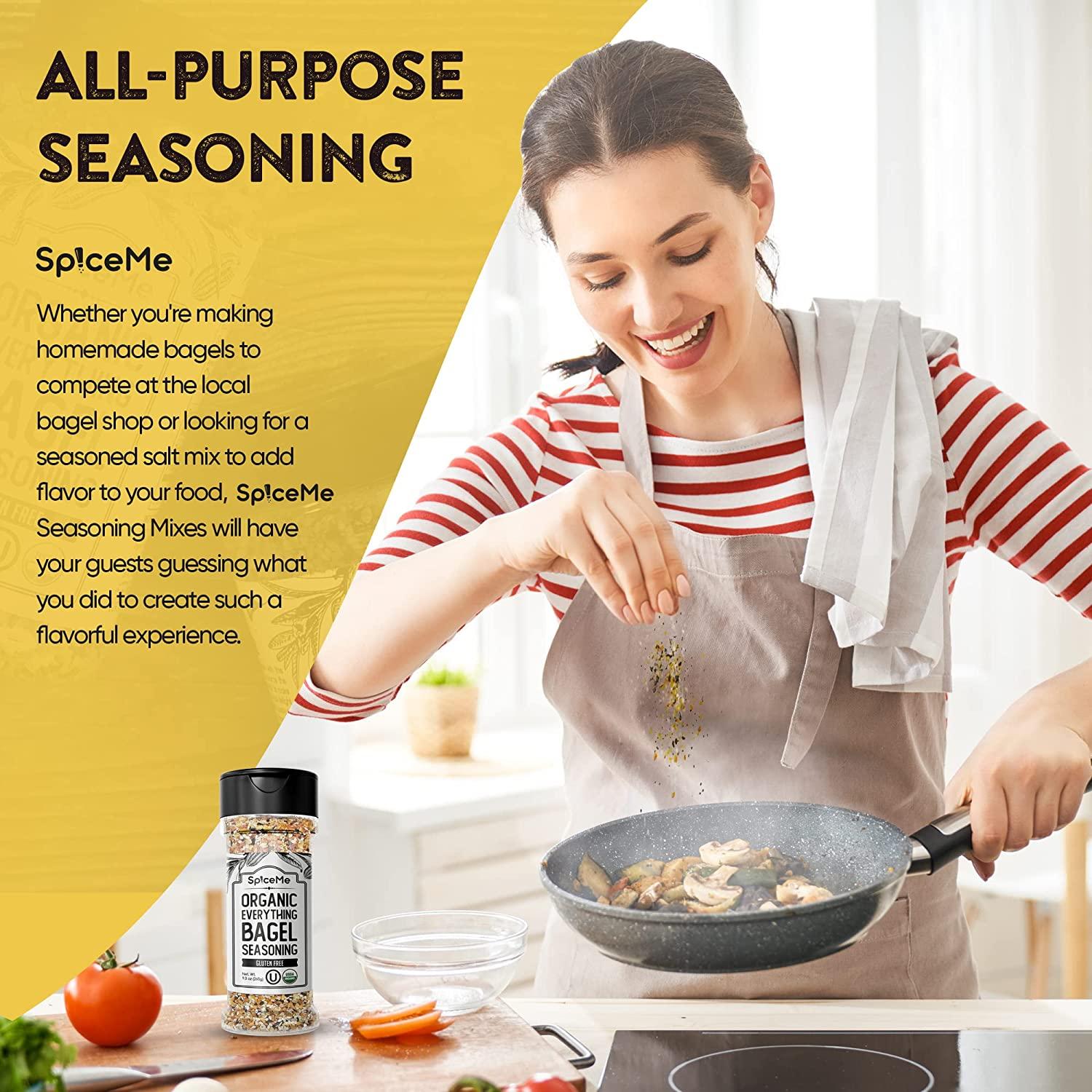 Organic Everything Bagel Seasoning, 9.3 Ounces, Zero Calories