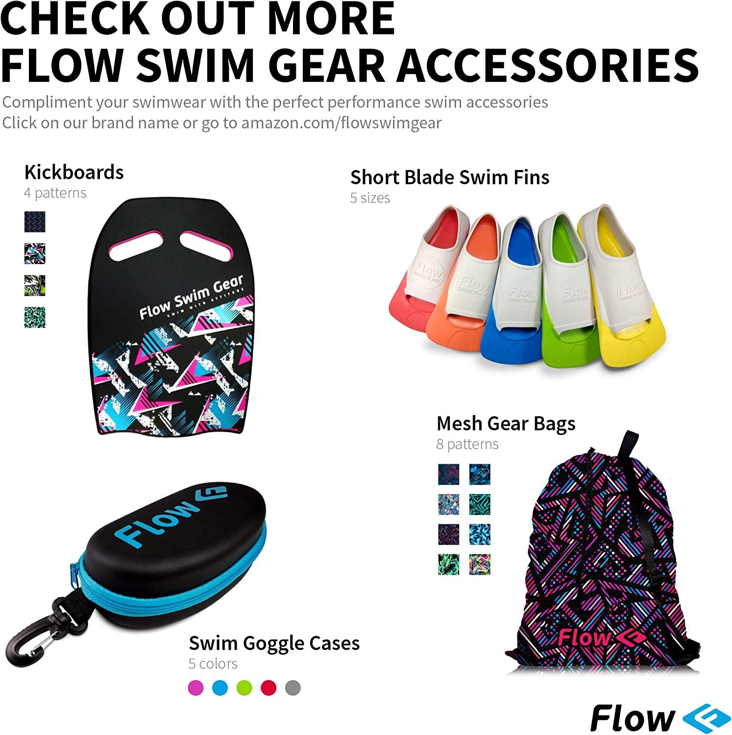 Flow Cinghie Elastiche Di Ricambio Per Occhialini Da Nuoto - Kit Da 2 Pezzi, Regolabili, Universali, Colore Giallo