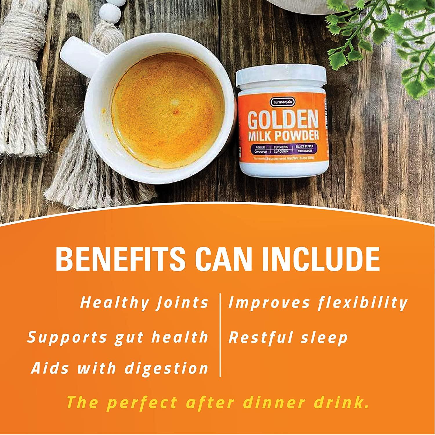 Turmaquik Organic Golden Milk Turmeric Latte (90 Servings) with Ginger