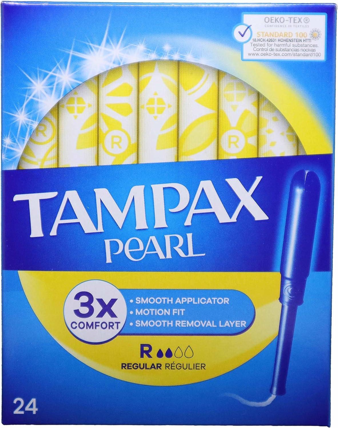 Tampax Pearl Regular Tampons with Applicator - 24 Units