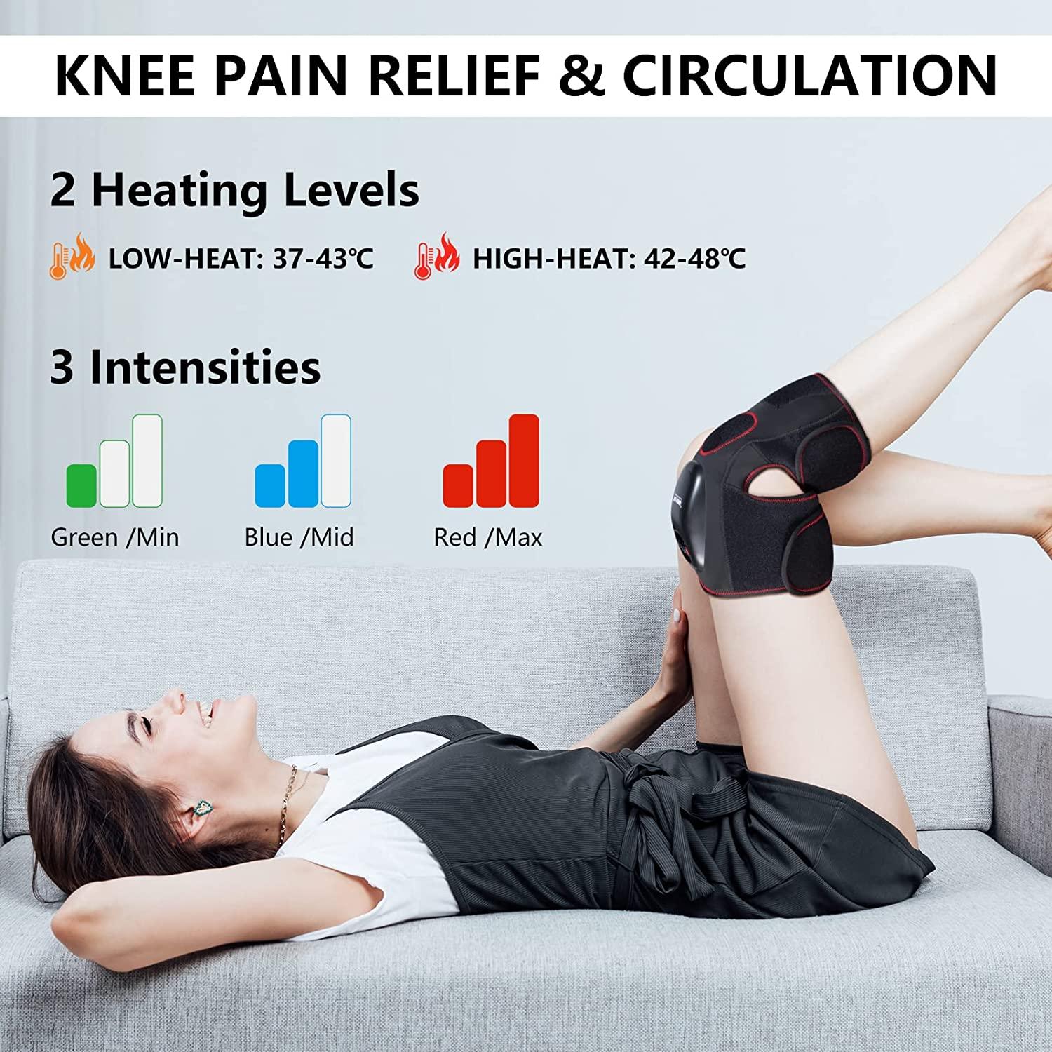 FIT KING Knee Massager with Heat,Air Compression Massage for Knee Pain