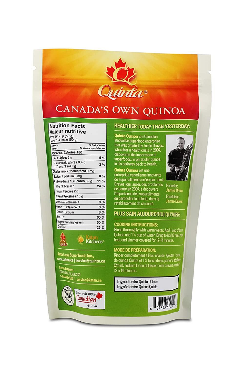 Quinta Quinoa GlutenFree High Iron Vegan Whole Grain Protein Superfood (900g Bag)