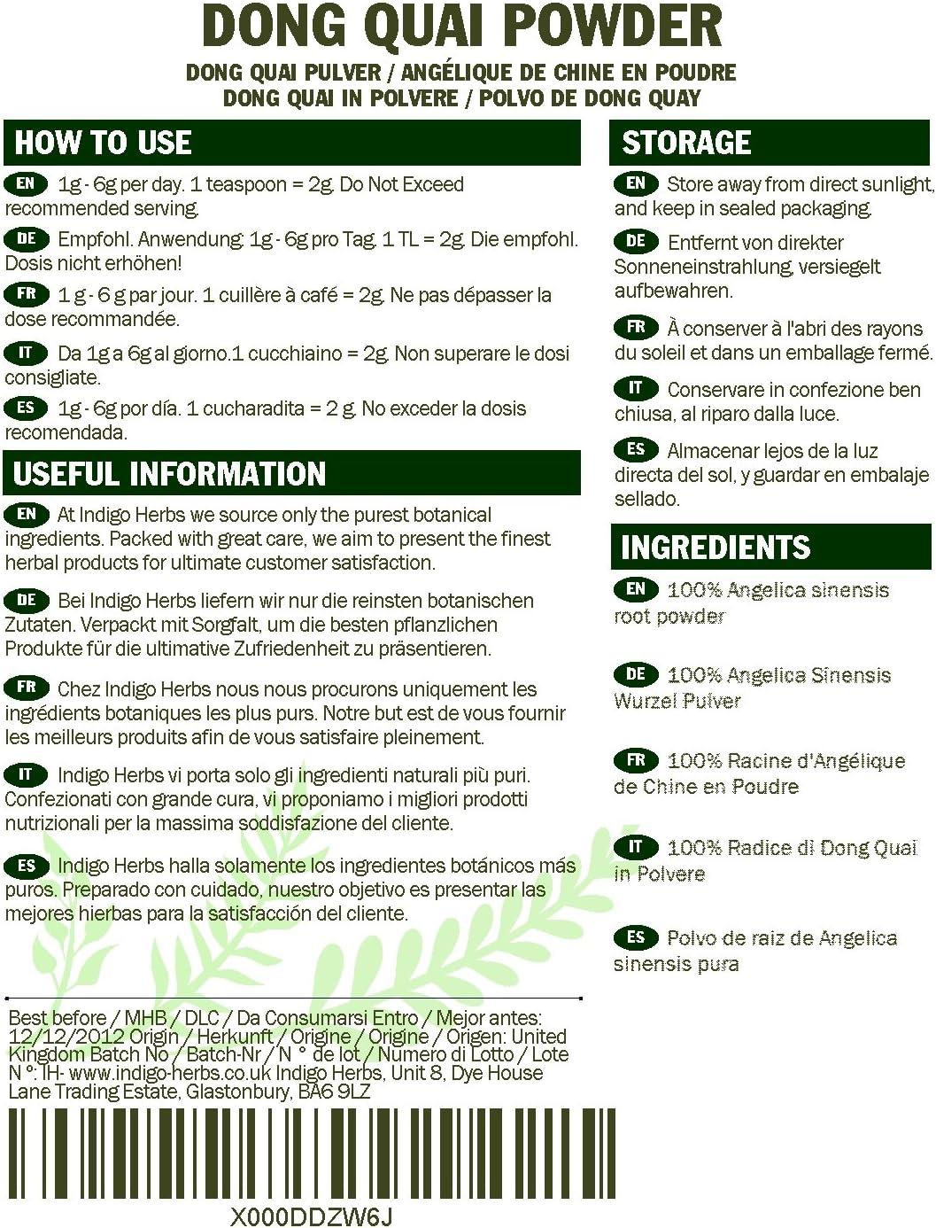 Dong Quai Powder (Angelica Sinensis) 100g - Pure Herbal Supplement ...