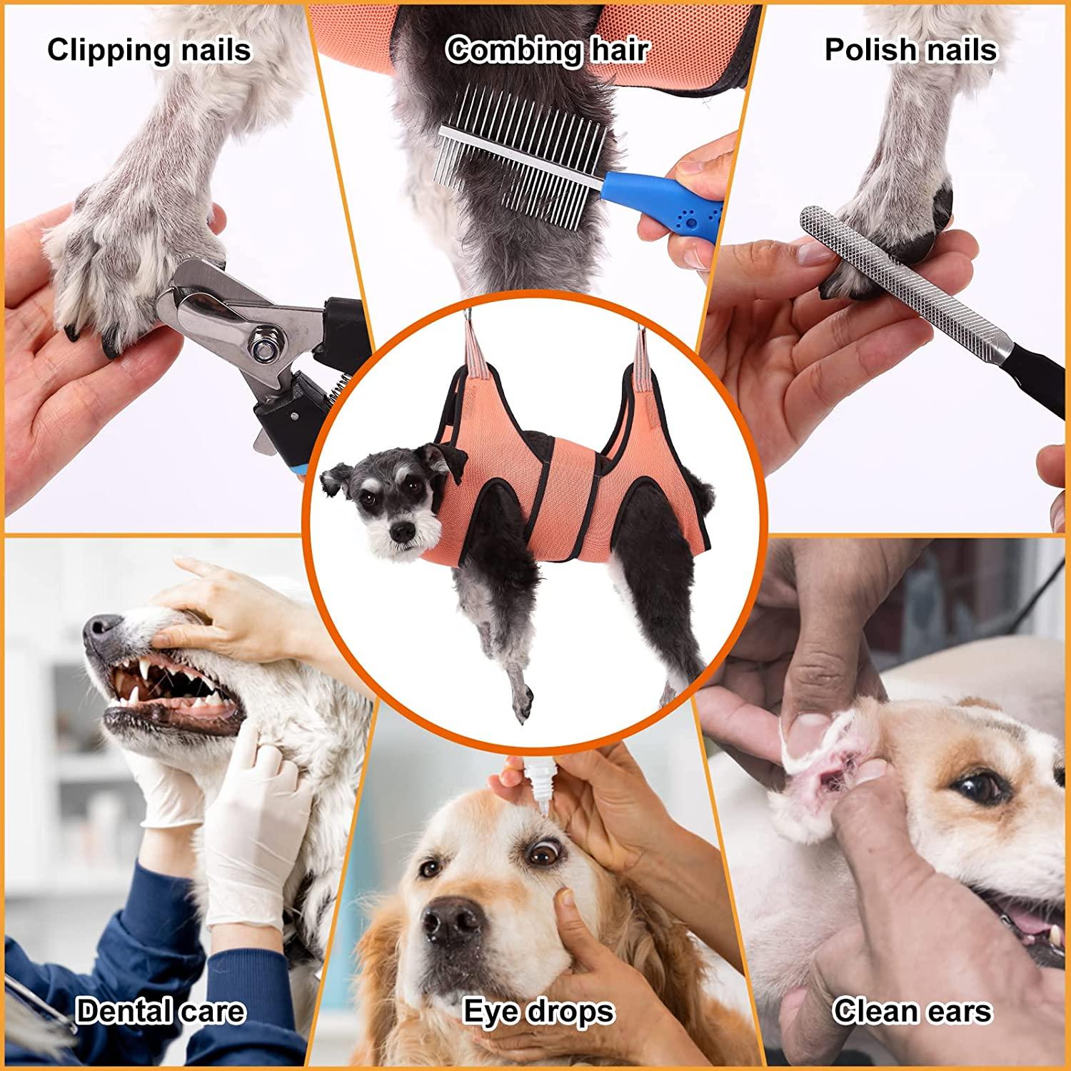 Portable Pet Dog Hammock Grooming Restraint Harness Sling Bag Hair Nail  Trimming | eBay