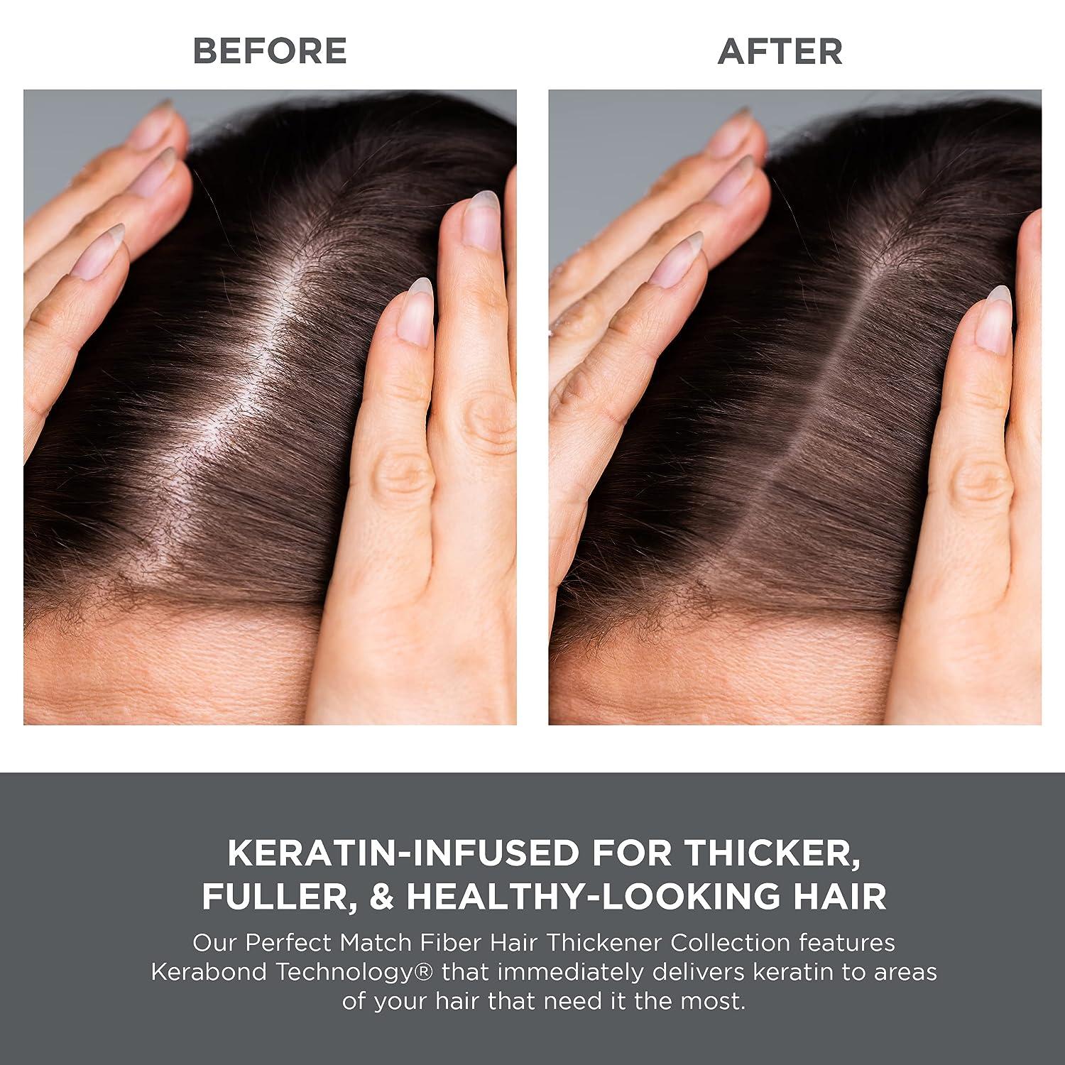 Keratherapy Keratin Infused Perfect Match Fiber Hair Thickener Spray Dark Brown to Black 4 fl