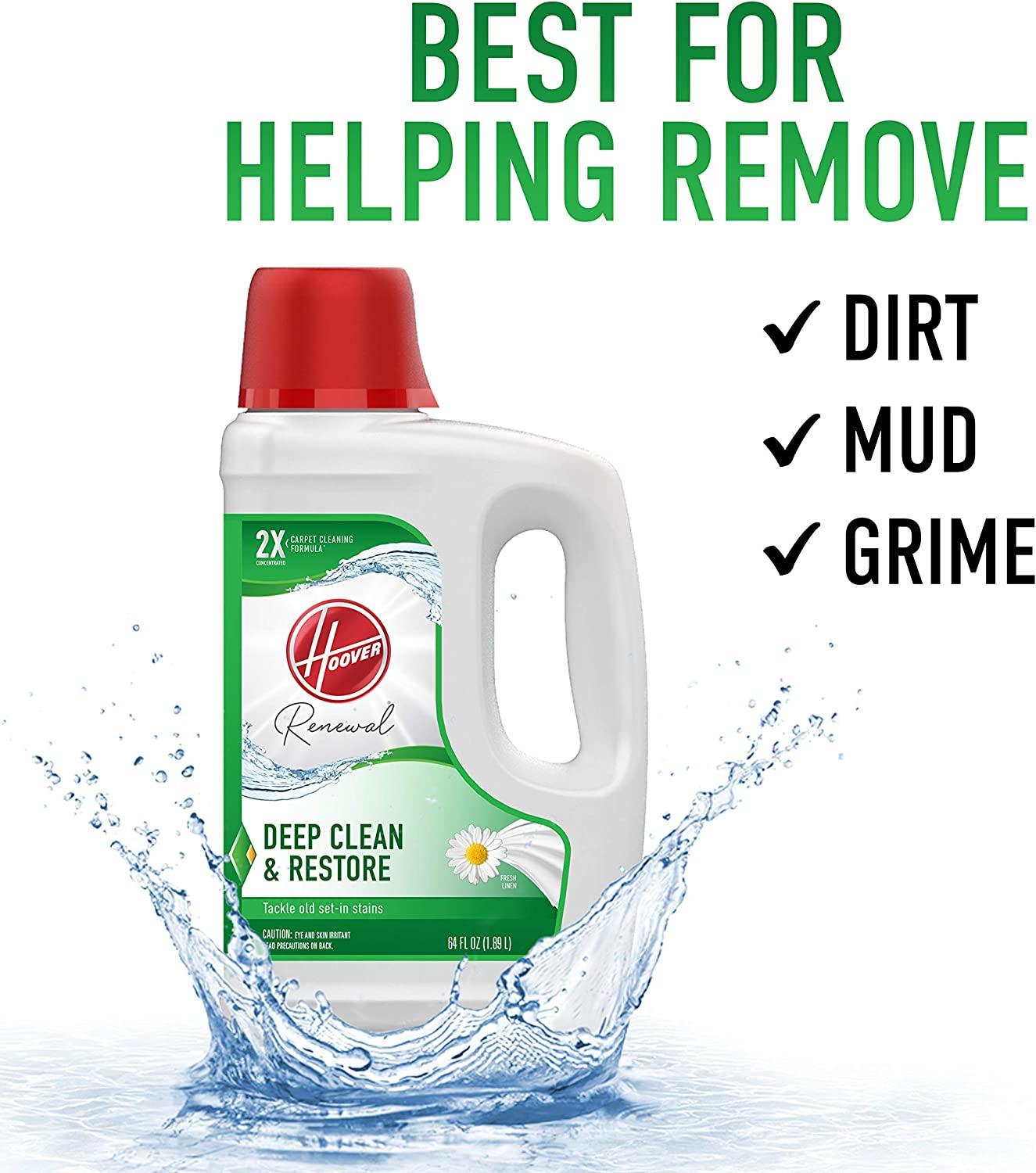 Hoover Renewal Deep Cleaning Carpet Shampoo 64oz AH30924 Concentrated Machine Cleaner
