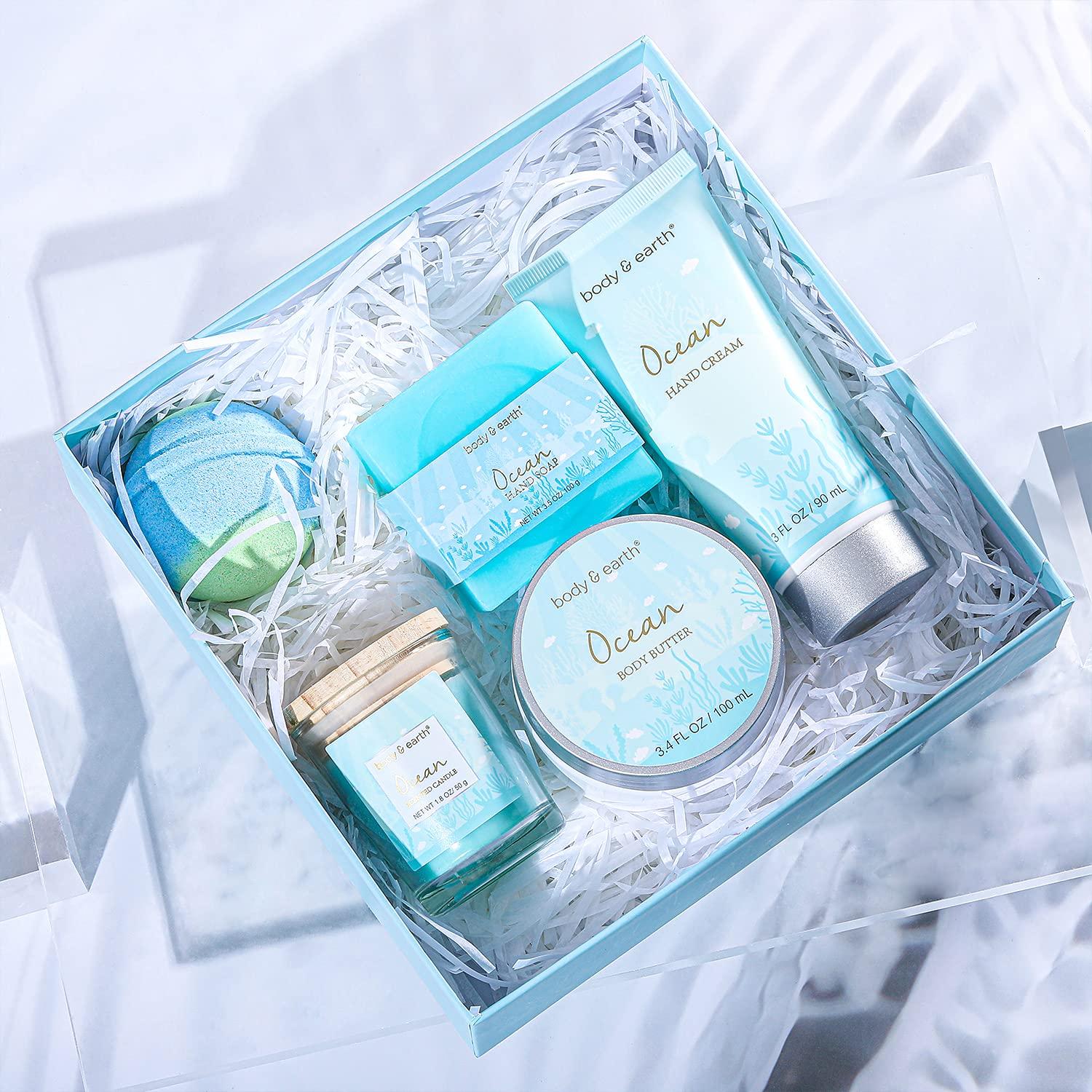Spa Gifts for Women, Bath and Body Set with Ocean Scented Spa Gifts Box