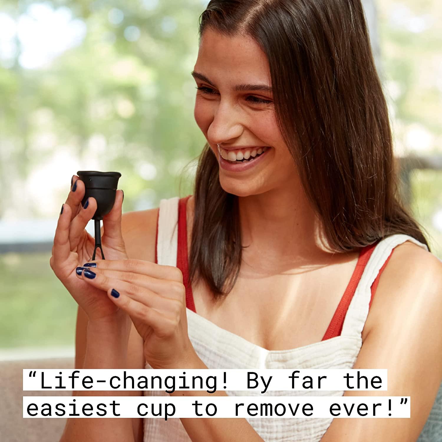 Flex Cup Starter Kit (Size 01) Reusable Menstrual Cup + 2 Free Discs Easy Removal PullTab