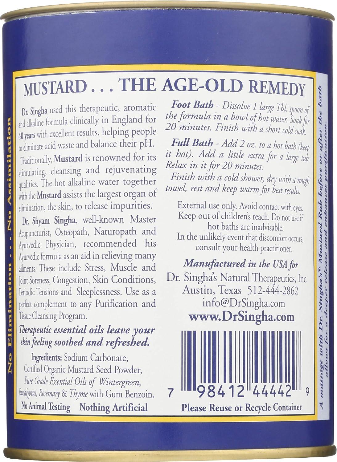 DR SINGHAS Dr Singha's Mustard Bath 8 OZ