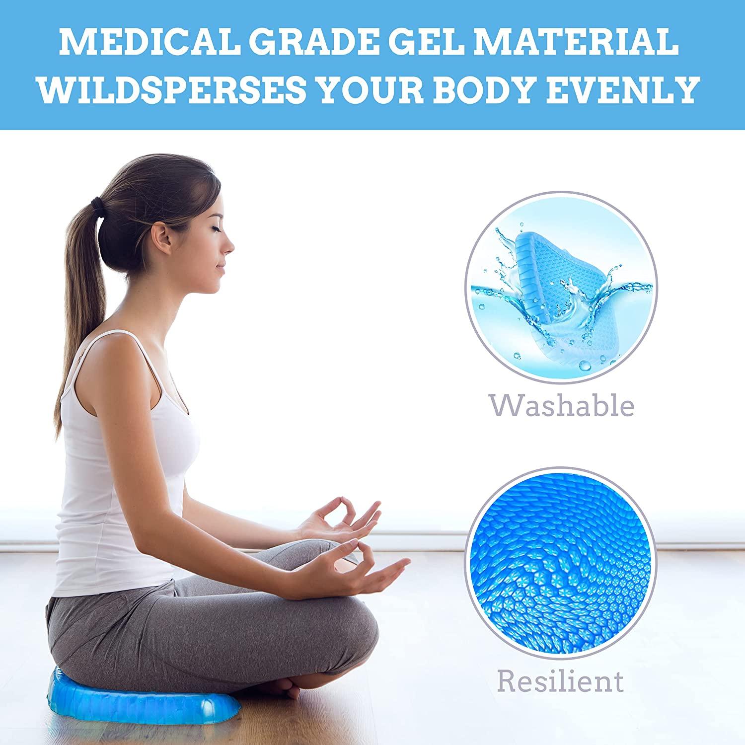 Gel Seat Cushion for Long Sitting - Portable Gel Cushion with Ergonomic  Honeycomb Design - Small Size 14.5 x 12 x 1.5 Gel Seat Cushions for Pressure  Relief Sores Effective for Sedentary